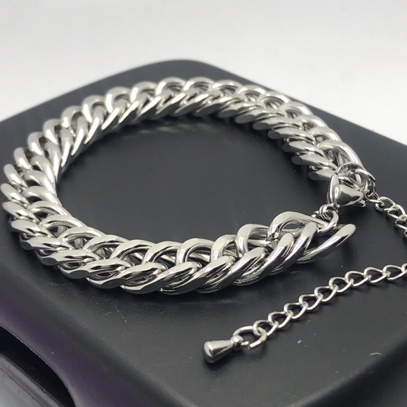 Cuban Link Stainless Steel Bracelet Women - Picture 2 of 4